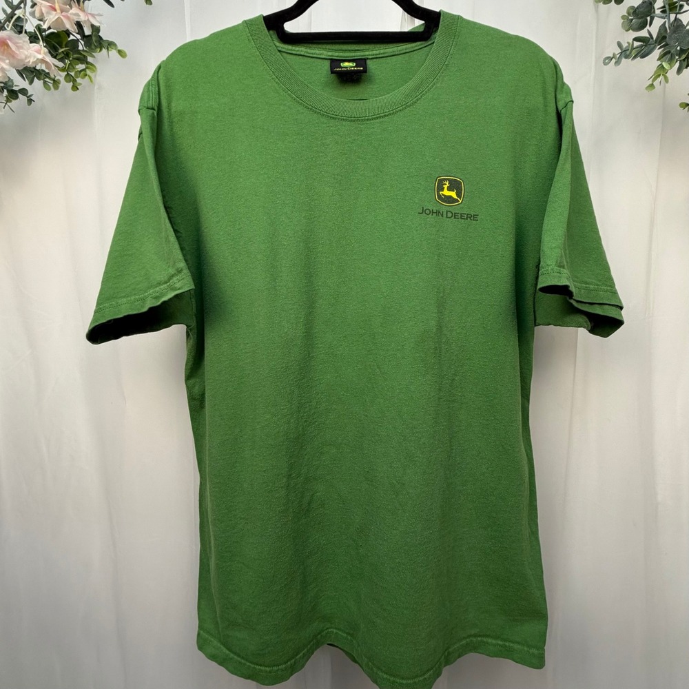 John Deere Green Graphic T-Shirt Off-Roading Tractor Mens Large L Short Sleeve